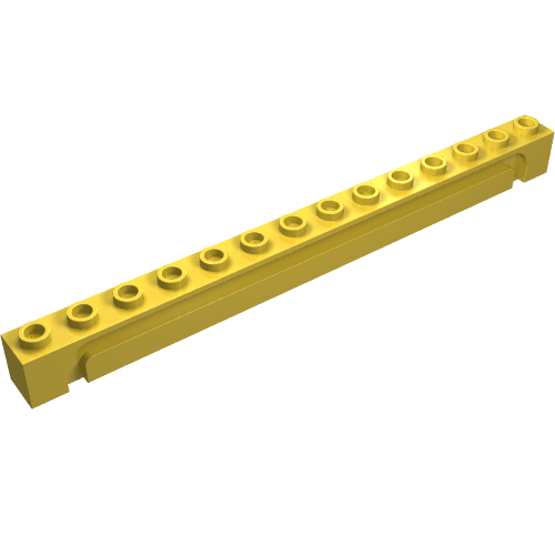 Brick Special 1 x 14 Grooved (Yellow)