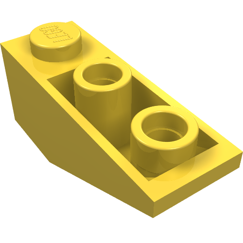 Brick Sloped Inverted 34° 3 x 1 with Internal Stopper (Yellow)