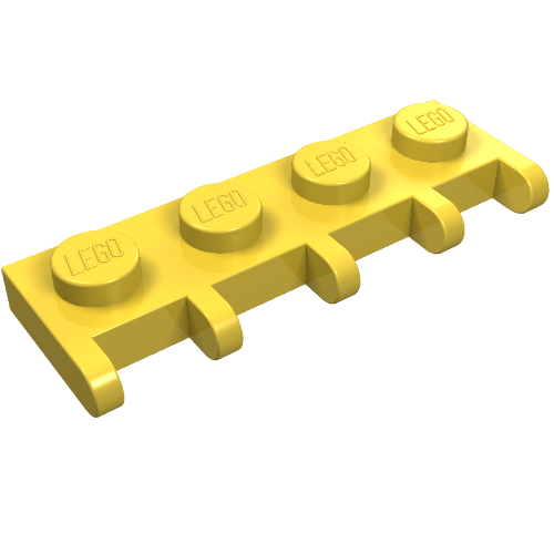Hinge Vehicle Roof Holder 1 x 4 (Yellow)