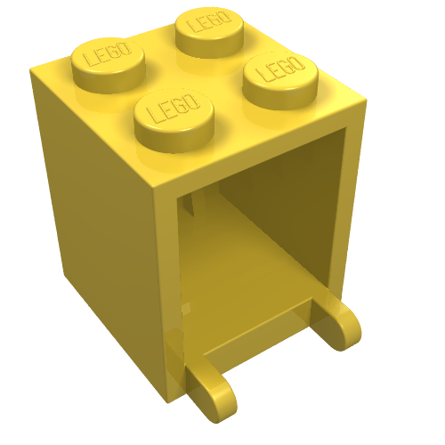 Box 2 x 2 x 2 [Solid Studs] (Yellow)