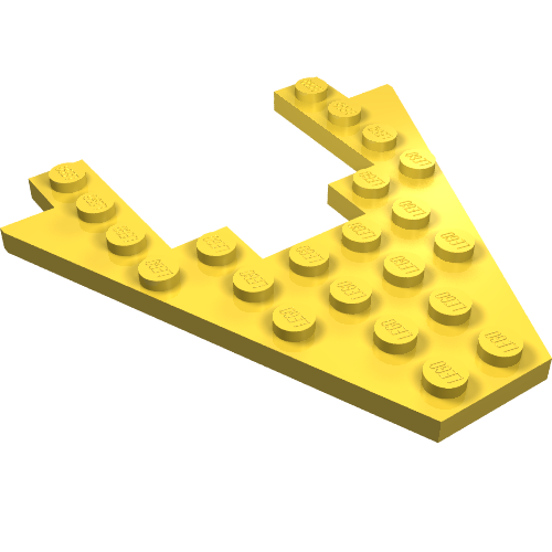 Wedge, Plate 8 x 8 with 4 x 4 Cutout (Yellow)