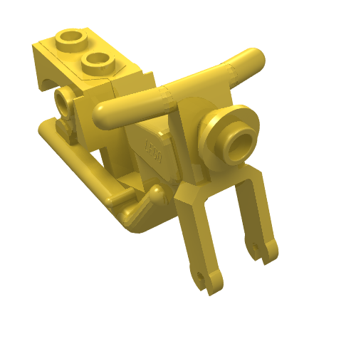 Vehicle Base, Motorcycle Chassis, Frame 3 x 6 x 3 (Yellow)