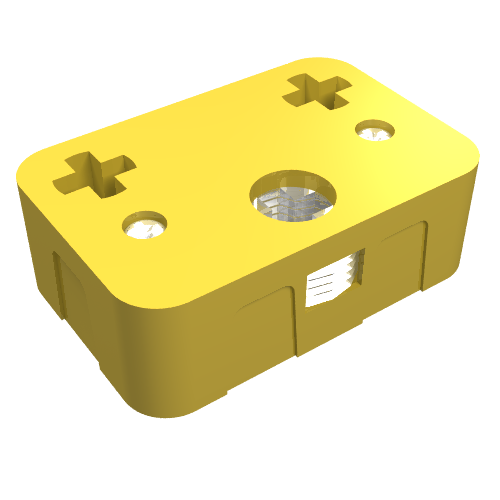 Technic Axle Connector Rectangular Triple Spring-Loaded, 2 x 3 (Yellow)