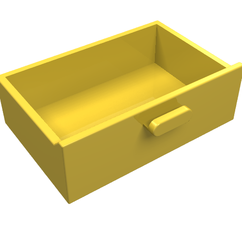 Cupboard 2 x 3 Drawer (Yellow)