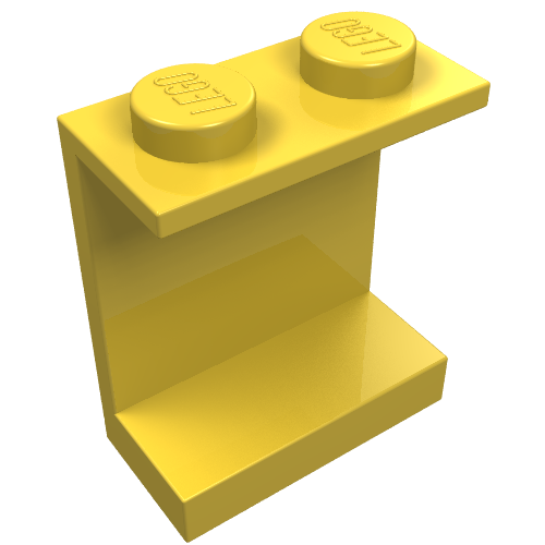 Panel 1 x 2 x 2 [Solid Studs] (Yellow)
