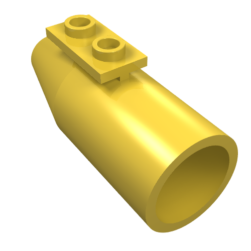 Engine Smooth Large, Cone Back [1 x 2 Thin Top Plate] (Yellow)