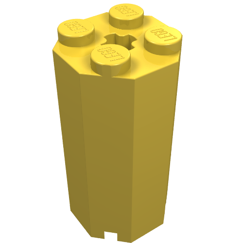 Brick Special Octagonal 2 x 2 x 3 1/3 (Yellow)