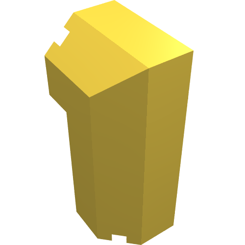 Brick Special Octagonal 2 x 2 x 3 1/3 Corner (Yellow)