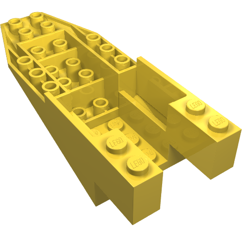 Brick Wedged, Sloped Inverted 11 x 4 x 2 2/3 Cockpit (Yellow)