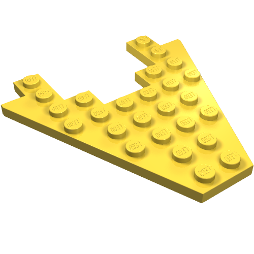 Wedge Plate 8 x 8 with 3 x 4 Cutout (Yellow)