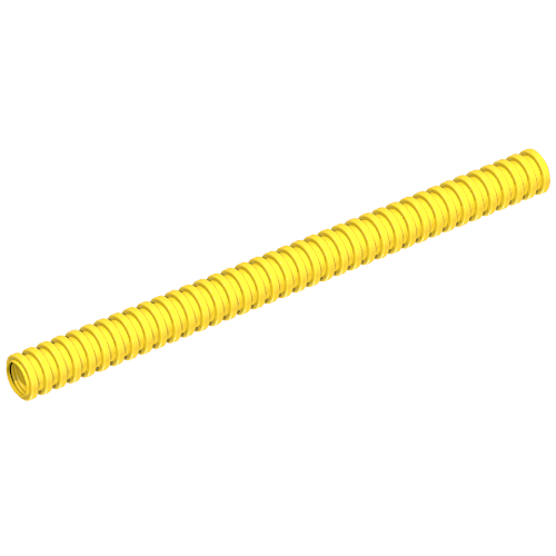 Hose, Ribbed 7mm D. 12L / 9.6cm (Yellow)