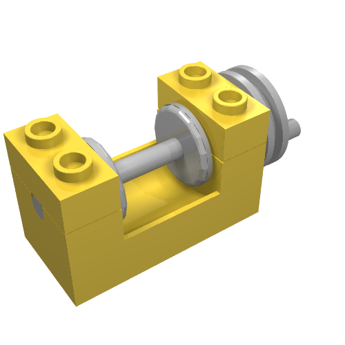 String Reel Winch 2 x 4 x 2 (Light Gray Drum) (Yellow)
