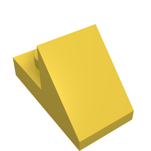 Brick Sloped 45° 2 x 1 with 2/3 Cutout [Original Version] (Yellow)