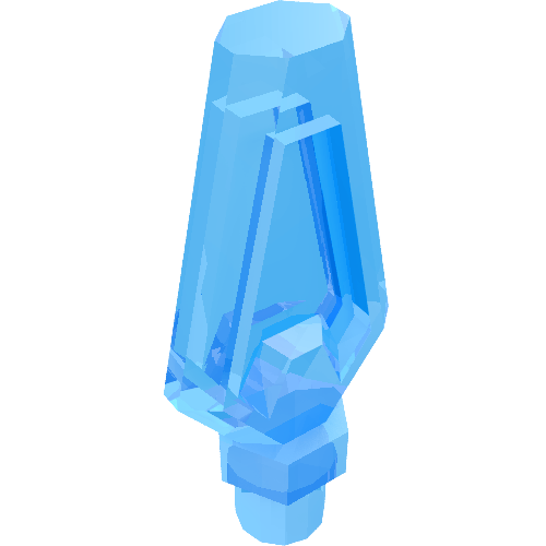 Weapon Pike / Spear Tip with Bar (Trans-Medium Blue)