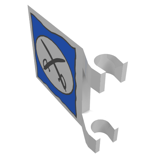 Flag 2 x 2 Square with Cavalry Logo Print (White)