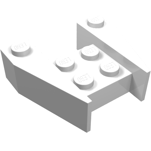 Brick Wedged 3 x 4 [No Stud Notches] (White)