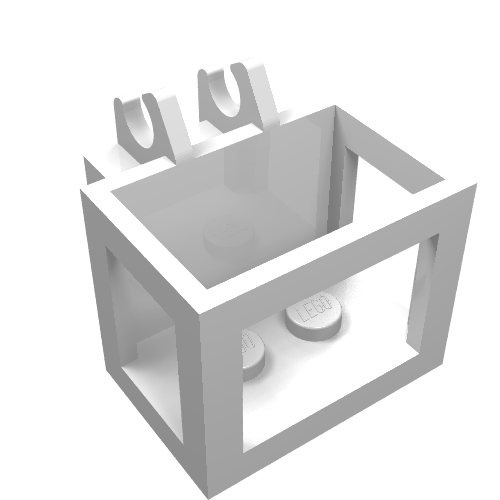 Crane Basket 2 x 3 x 2 with Non-Locking Hinge Fingers (White)