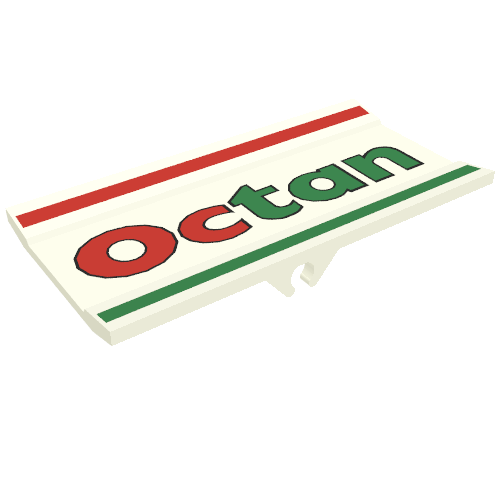 Hinge Panel 6 x 3 with 'Octan' Print (White)