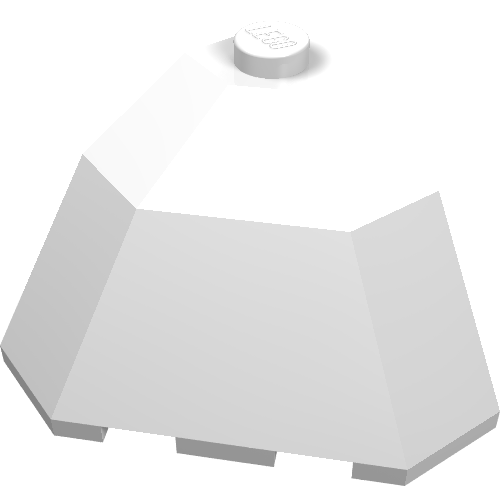 Brick Wedged, Sloped 3 x 3 x 2 Facet Top (White)