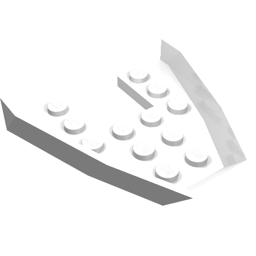 Boat Hull Section, Bow Top 6 x 6 x 1 (White)