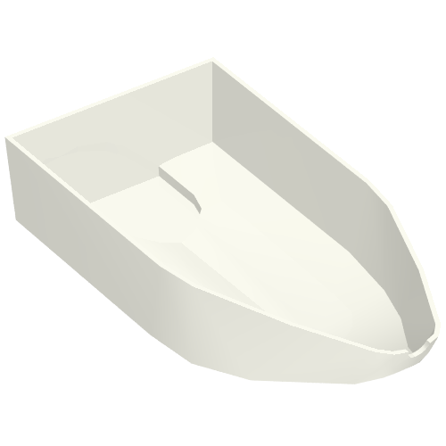 Boat Hull 8 x 16 x 3 (White)