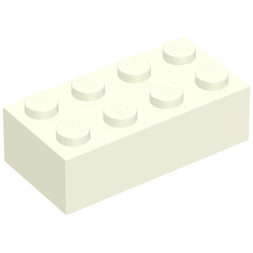 Brick 2 x 4 without Cross Supports (White)