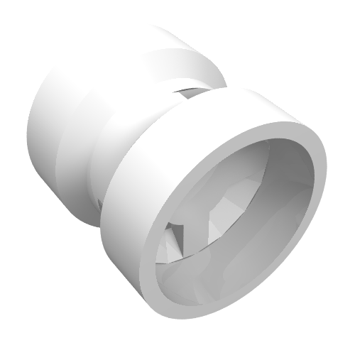 Wheel 8 x 9 with Round Hole for Wheel Holder Pin (White)