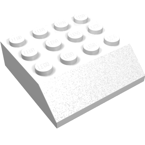 Brick Sloped 45° 4 x 4 (White)