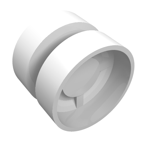 Wheel 18 x 14 with Tread Small Hub (White)