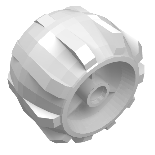 Wheel Hard Plastic Spoked (White)