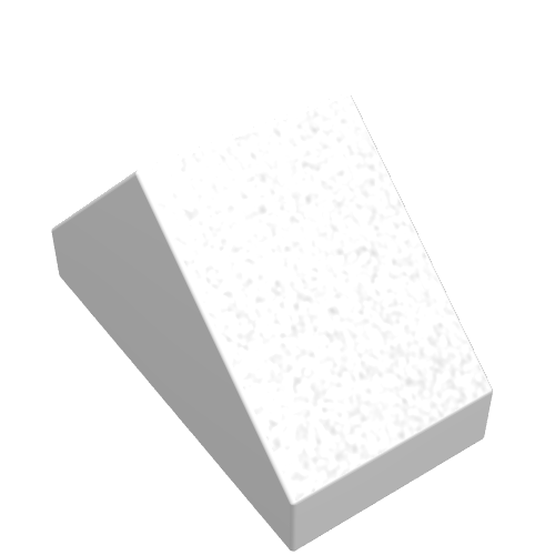 Brick Sloped 45° 2 x 1 Double with Ovoid Bottom Pin (White)
