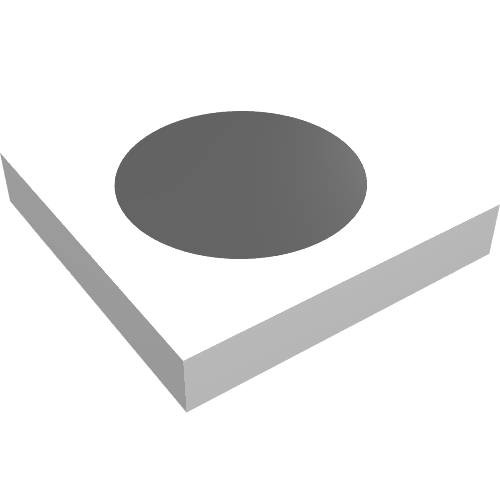 Tile 2 x 2 with Black Small Circle Print (White)