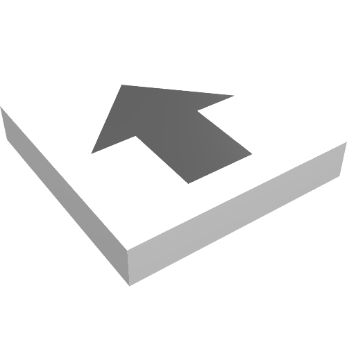 Tile 2 x 2 with Black Wide Arrow Print (White)