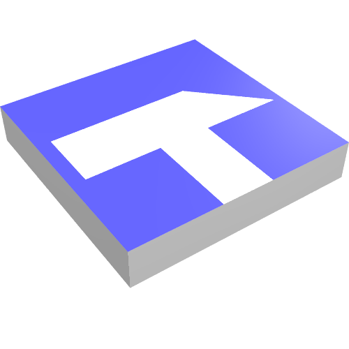 Tile 2 x 2 with Tool Sledgehammer Print (White)