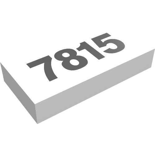 Tile 1 x 2 with '7815' Print (White)