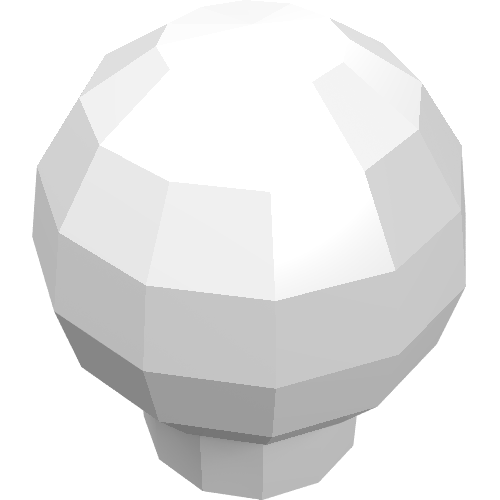 Decoration Ball / Orb / Sphere [Scala Finial] (White)