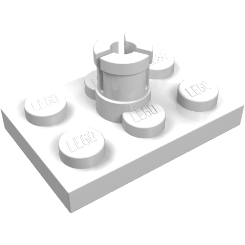 Plate Special 2 x 3 with Helicopter Rotor Holder (White)