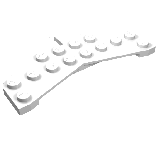 Wedge Plate 4 x 8 Tail (White)