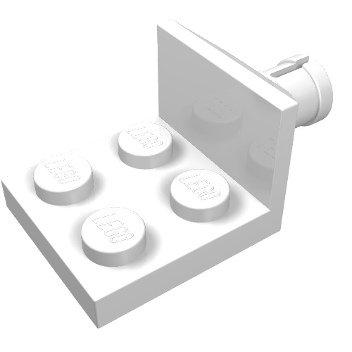 Plate Special 2 x 2 with Helicopter Tail Rotor Holder (White)