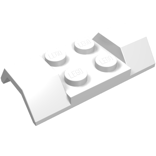 Wheel Arch, Mudguard 2 x 4 [Smooth] (White)
