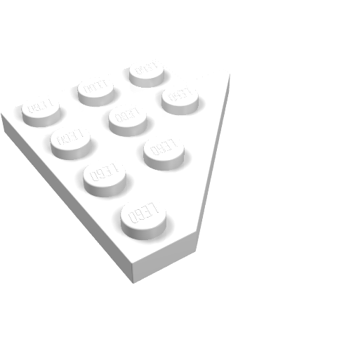 Wedge Plate 4 x 4 Wing Left (White)