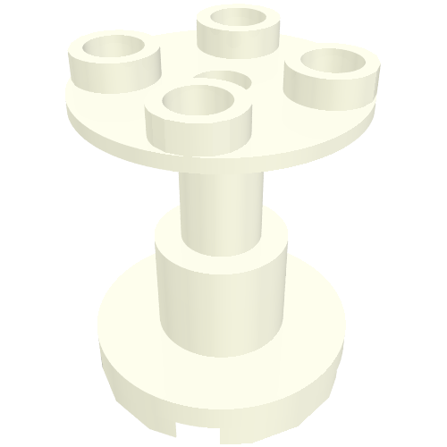 Support Round 2 x 2 x 2 Stand with Blocked Center Hole (White)