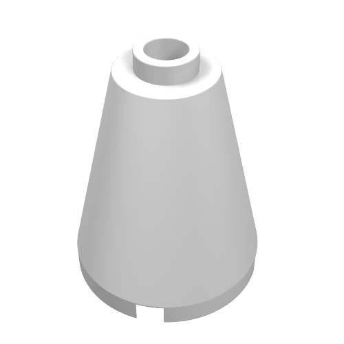 Cone 2 x 2 x 2, Blocked Open Stud (White)