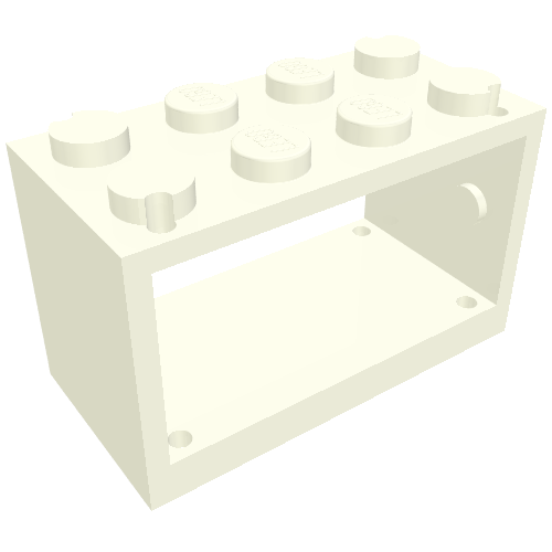 String Reel 2 x 4 x 2 Holder With Closed Studs (White)