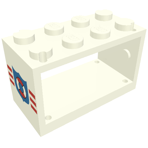 String Reel 2 x 4 x 2 Holder with Coast Guard Print (White)