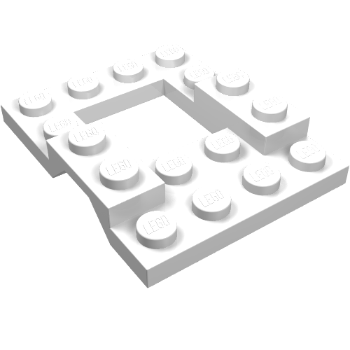 Vehicle Base 4 x 5 with Wheel Arches, 2 x 2 Opening (White)