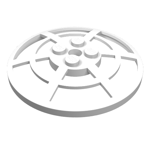Dish 6 x 6 Inverted, Radar / Webbed [No Anti-studs] (White)
