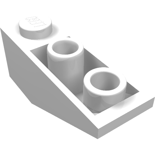 Brick Sloped Inverted 34° 3 x 1 without Internal Stopper (White)