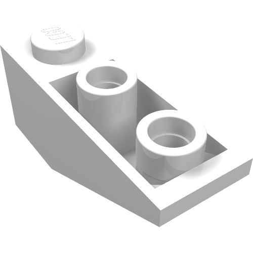 Brick Sloped Inverted 34° 3 x 1 with Internal Stopper (White)