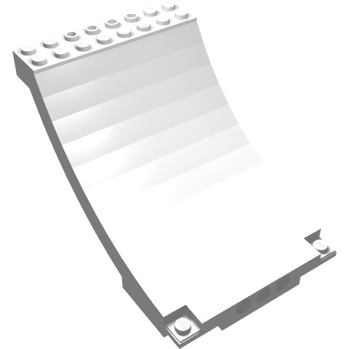 Sports Arena Section / Skateboard Ramp (White)